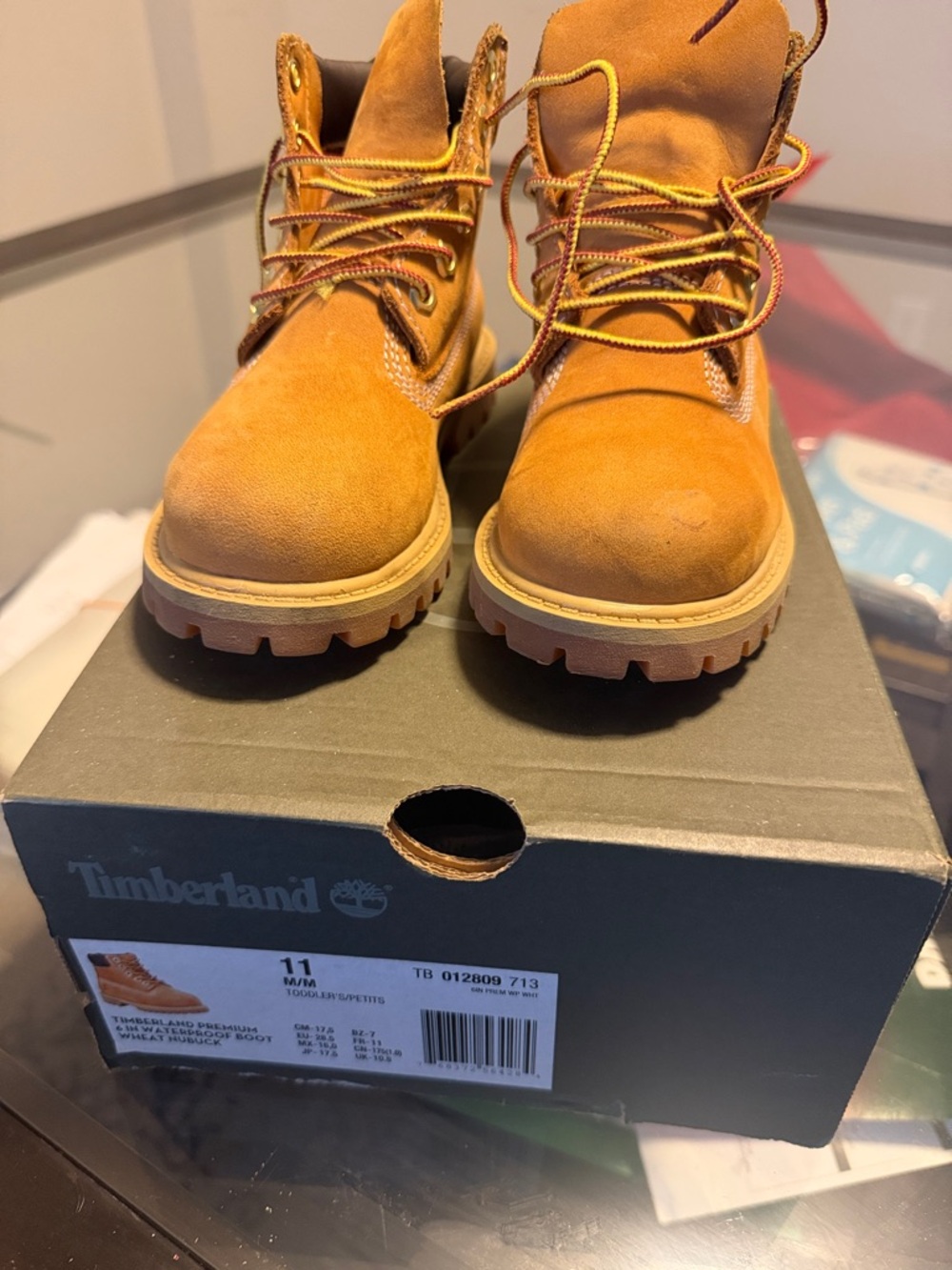 Timberland Wheat Nubuck Work Boots - Honey Brown
